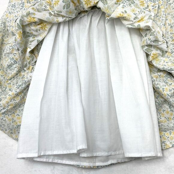 Tahari Tiered Ruffle Dress Girls Toddler 3T Lined Smocked Bows Prairie Floral - Picture 5 of 12